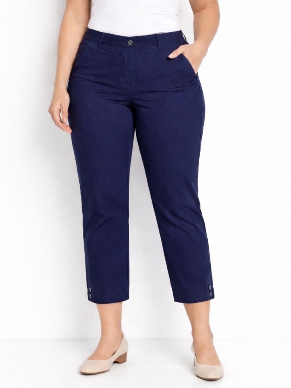 Talbots navy blue Perfect Crop cropped pants women’s 16